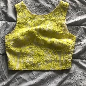 LucyParis  Neon Floral Crop Top